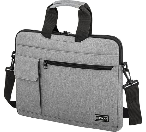 Изображение товара Сумка портфель HEIKKI Novation с отделением для ноутбука 13-14", светло-серая, 28x38x3 см, 272592