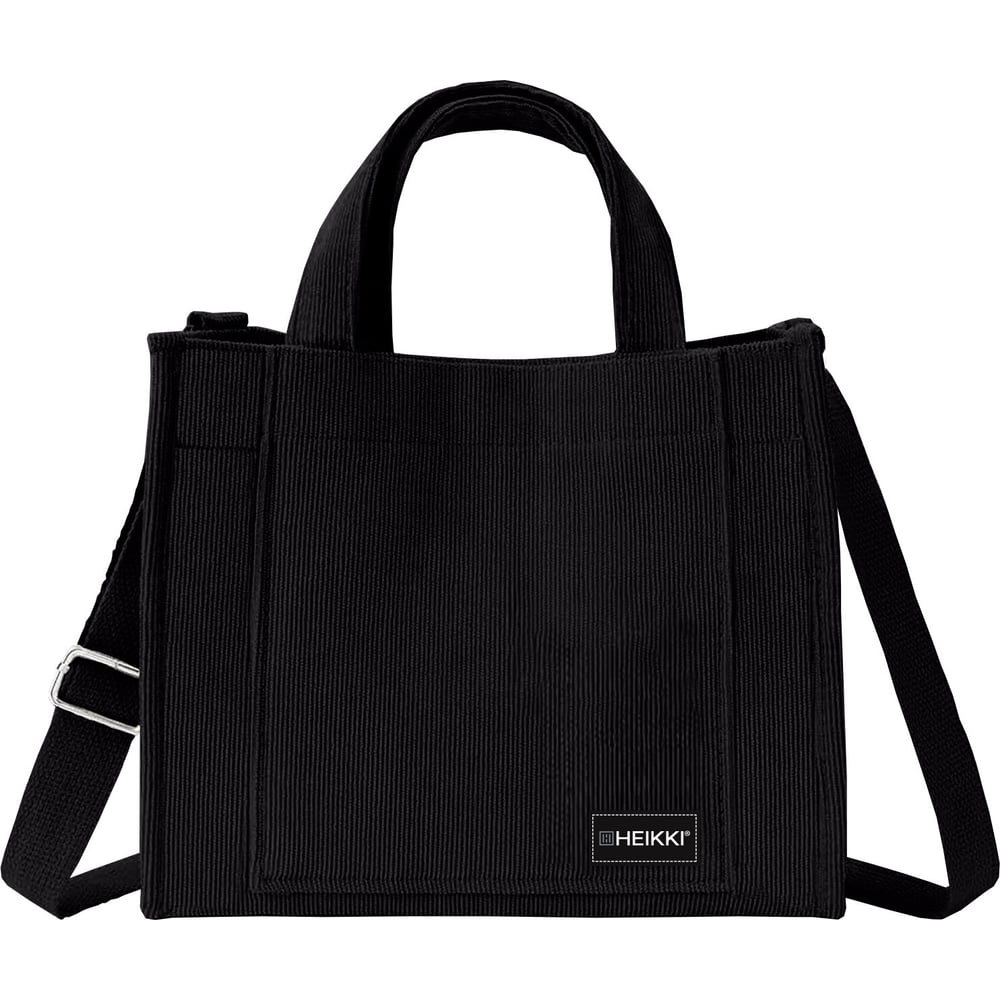 Изображение товара Сумка шоппер HEIKKI Mini вельвет черная 25x20 см стильная и практичная