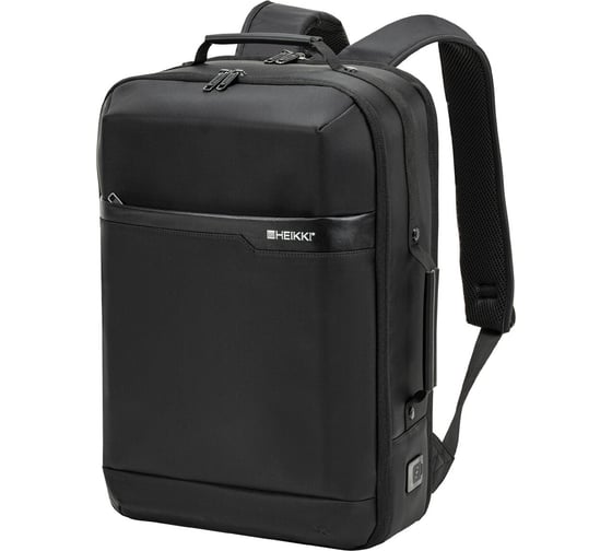 Изображение товара Рюкзак-сумка HEIKKI Priority с отделением для ноутбука, 2 отделения, черный, 45x31x15 см, 272587