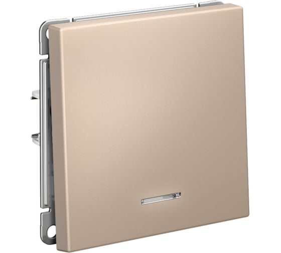 Изображение товара Выключатель 1-клавишный Systeme Electric ArtGallery Песочный с подсветкой, сх.1а, 10АХ, механизм GAL001213