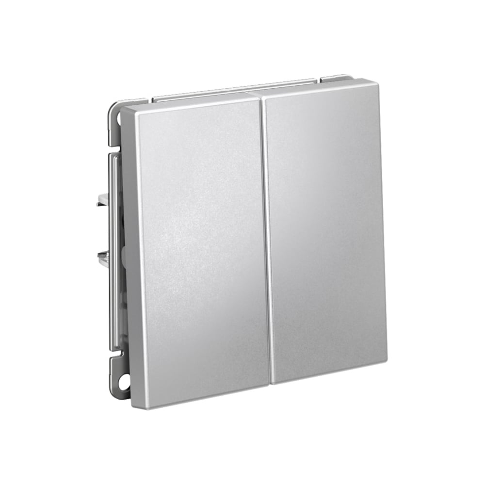 Изображение товара Выключатель 2-клавишный Systeme Electric ArtGallery алюминий 10А