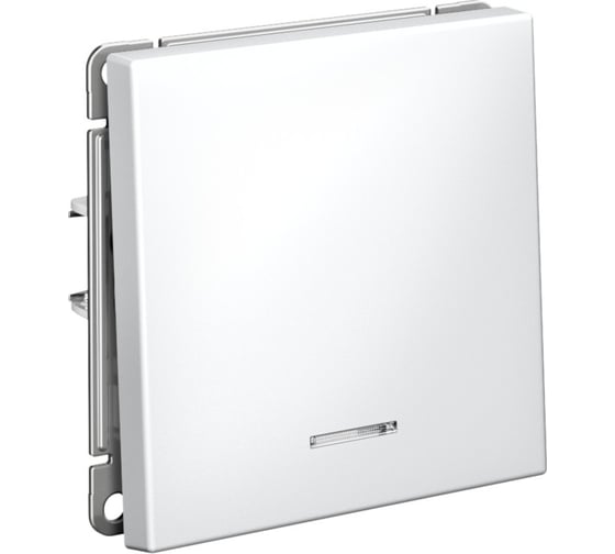 Изображение товара Выключатель 1-клавишный Systeme Electric ArtGallery Белый с подсветкой, сх.1а, 10АХ, механизм GAL000113