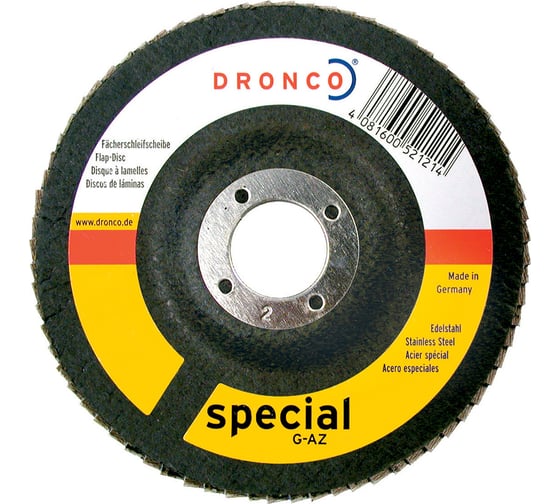 Изображение товара Диск абразивный лепестковый торцевой G-AZ K40 (180х22.23 мм) DRONCO 5218304