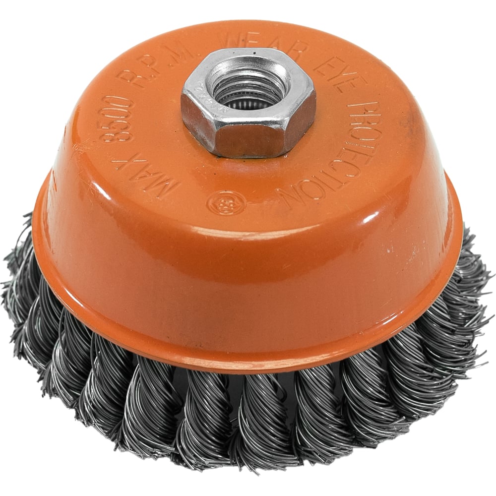 Изображение товара Щетка-крацовка чашка (100 мм; М14; стальная проволока 0.5 мм) Pobedit 2128100