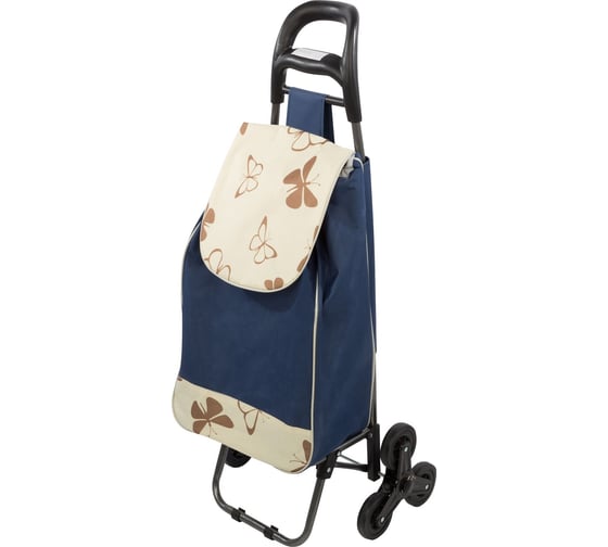 Изображение товара Тележка с сумкой Рыжий кот А204 Бабочки 30 кг колесо комби 3 шт*88 мм 0 93551