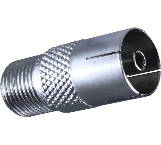 Изображение товара Переходник OXION F гнездо-TV гнездо металлическое 1 шт., блистер, арт. OX-ADPF008