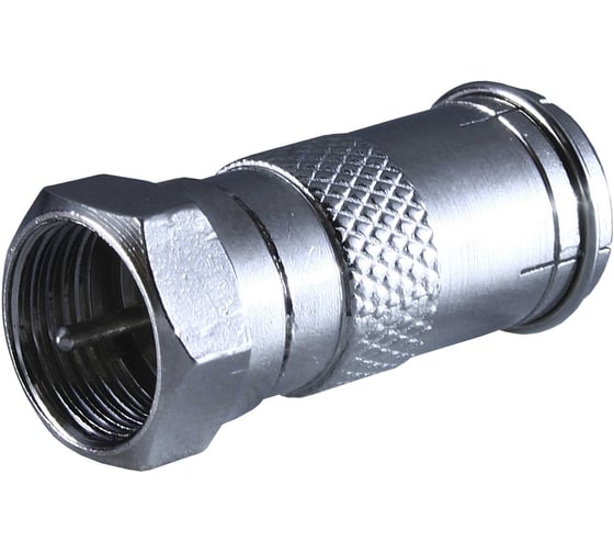 Изображение товара Переходник OXION F штекер-TV гнездо металлический 1 шт., блистер, арт. OX-ADPF004