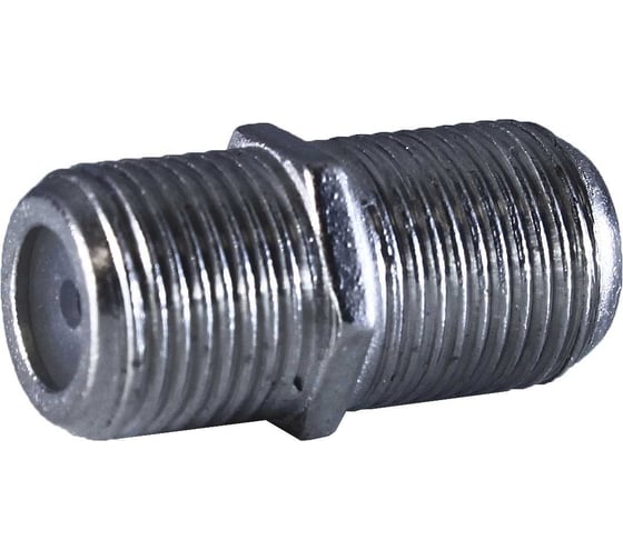 Изображение товара Переходник OXION F гнездо-F гнездо металлический, пакет 100 шт., арт. OX-ADPF010PB