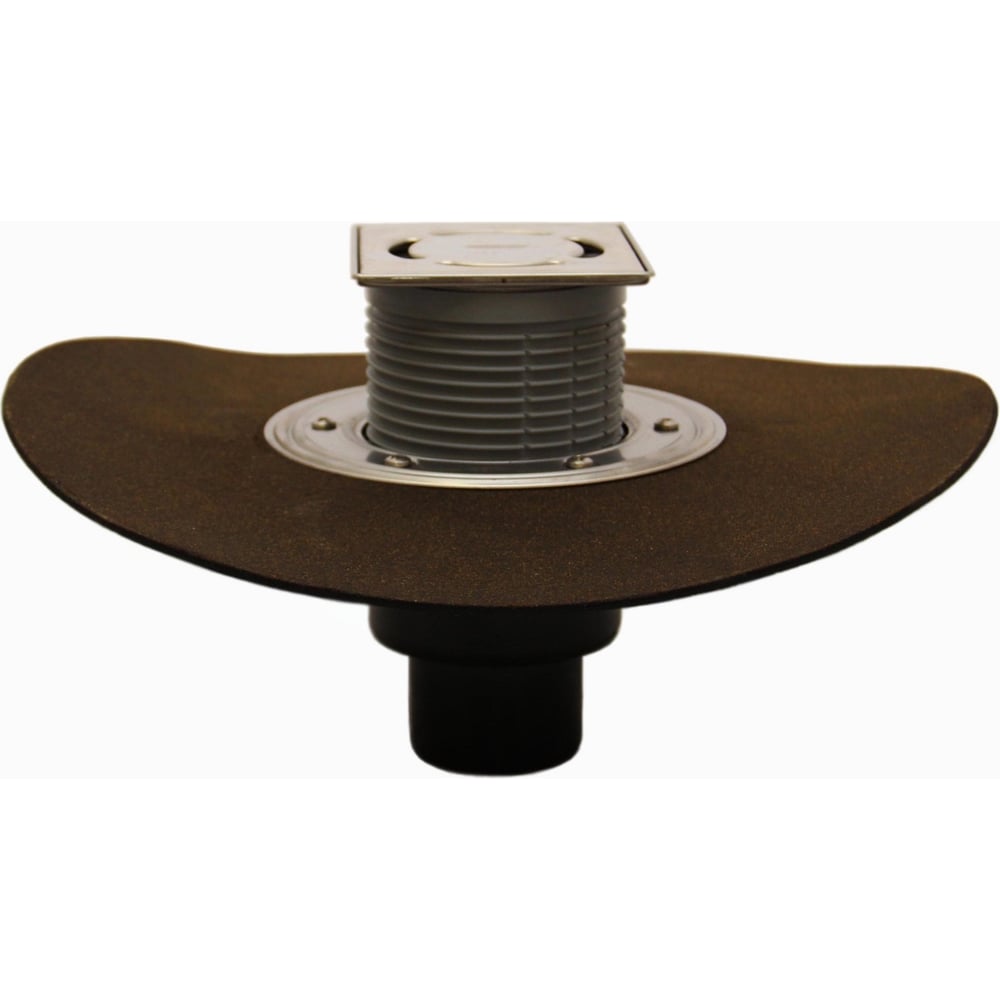 Изображение товара Трап HL с решеткой КЛИК-КЛАК, с "сухим" сифоном, с полимербитумным полотном Ø420 мм, с вертикальным выпуском DN50/75/110 HL 310NHPr-3000