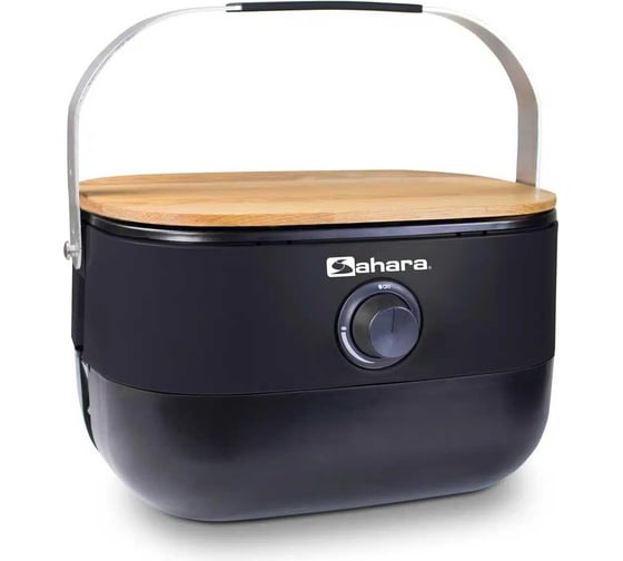 Изображение товара Портативный газовый мини гриль-барбекю Sahara Black с плечевым ремнем для переноски Mini BBQ -Black 5391535340590