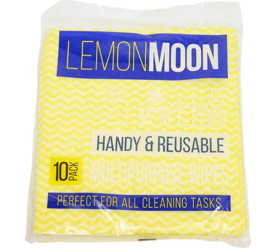 Изображение товара Салфетка вискозная Lemon Moon волна 340x380 50 г/м2 10 шт. L403