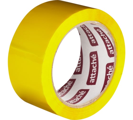 Изображение товара Упаковочная клейкая лента Attache 48 мм х 66 м, 45 мкм, желтая 146162