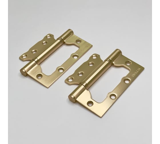 Изображение товара Петля дверная VETTORE FLUSH 100×75×2.5mm SSG Сатинированное Золото, 2шт 20639