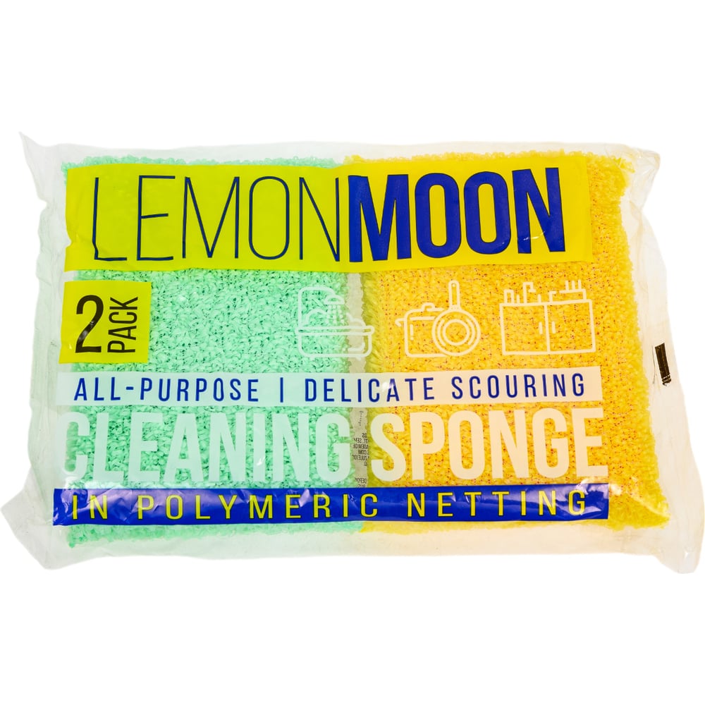 Изображение товара Губка для посуды в оплетке Lemon Moon 120x80x30 п/э 2 шт. L101
