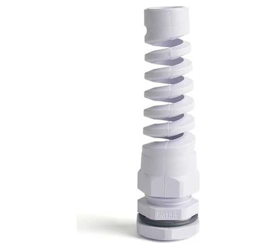Изображение товара Сальники типа влагозащищенные HLT PG-R 13.5 с гибким отводом d=6-12мм IP68 -белый ( в 1 уп 100шт) 083-12-004