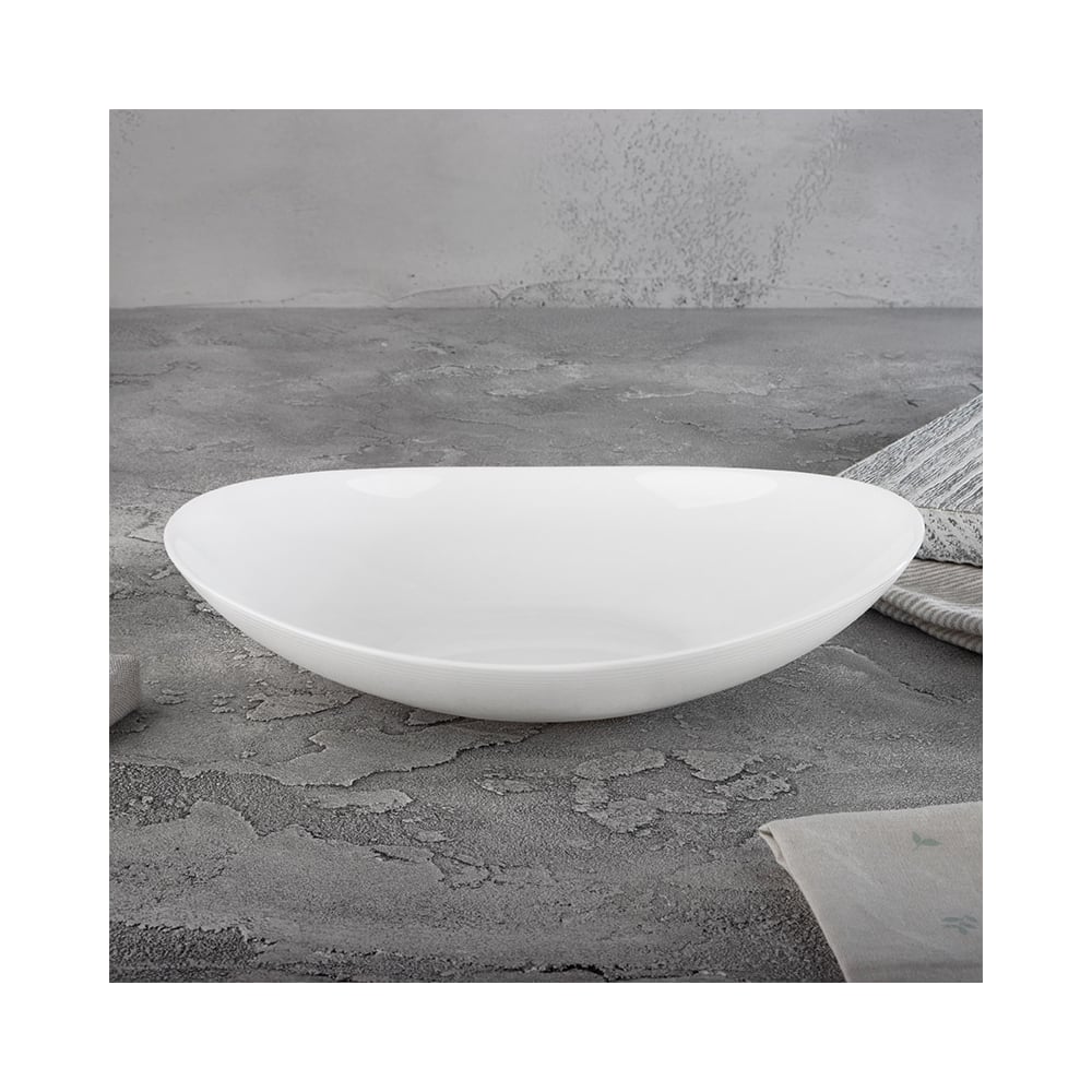 Изображение товара Суповая тарелка Mallony Al Dente, 600 мл, из опалового стекла, овальная