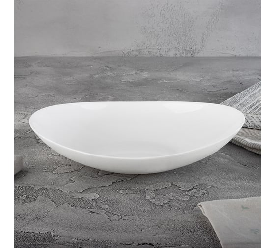 Изображение товара Суповая тарелка Mallony Al Dente, 600 мл, 23x20.5x4.8 см, из опалового стекла 107080