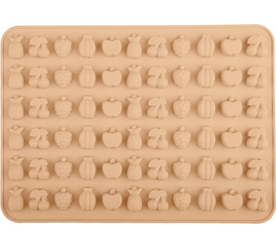 Изображение товара Форма для конфет, мармелада, льда Mallony PERFETTO фрукты, 66 ячеек 107660