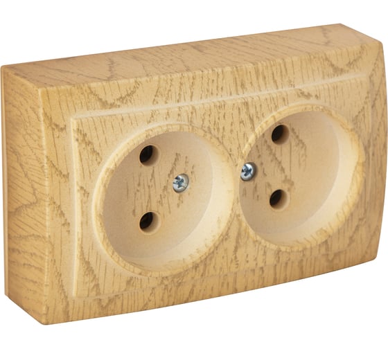 Изображение товара Розетка NILSON 2ОП клен Themis wood 26281024