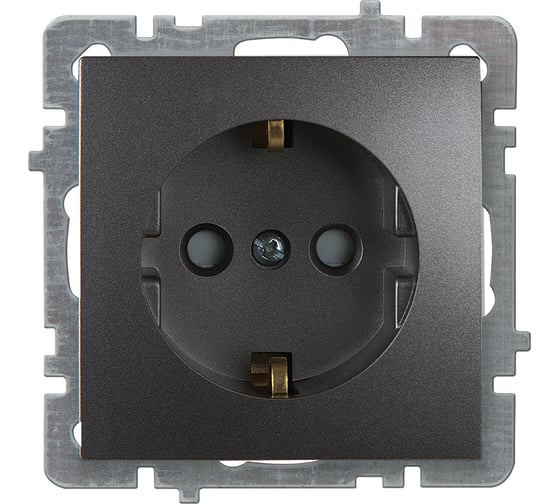 Изображение товара Механизм розетки NILSON 1СП з/к шторки антрацит Touran/Alegra metallic 24160419