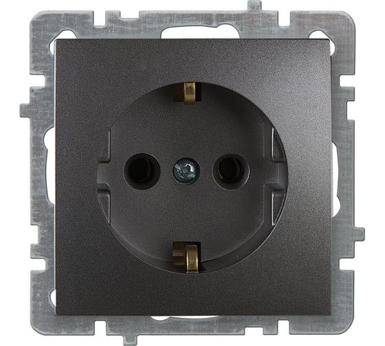 Изображение товара Механизм розетки NILSON 1СП з/к антрацит Touran/Alegra metallic 24160417