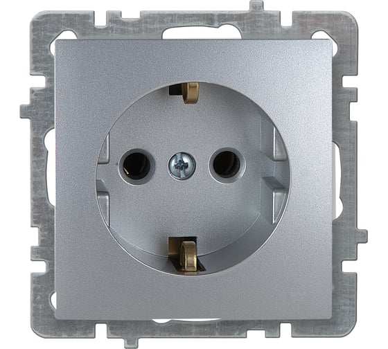 Изображение товара Механизм розетки NILSON 1СП з/к серебро Touran/Alegra metallic 24130417