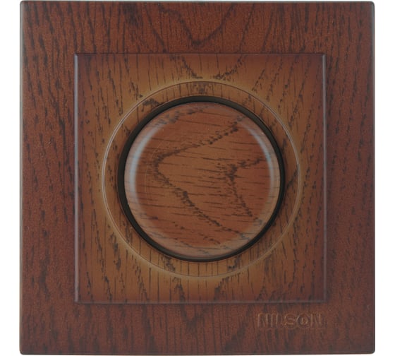 Изображение товара Светорегулятор NILSON 1СП 600Вт c подсветкой орех Touran Wood 24271052