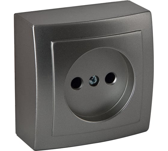 Изображение товара Розетка NILSON 1ОП антрацит Themis metallic 26161015