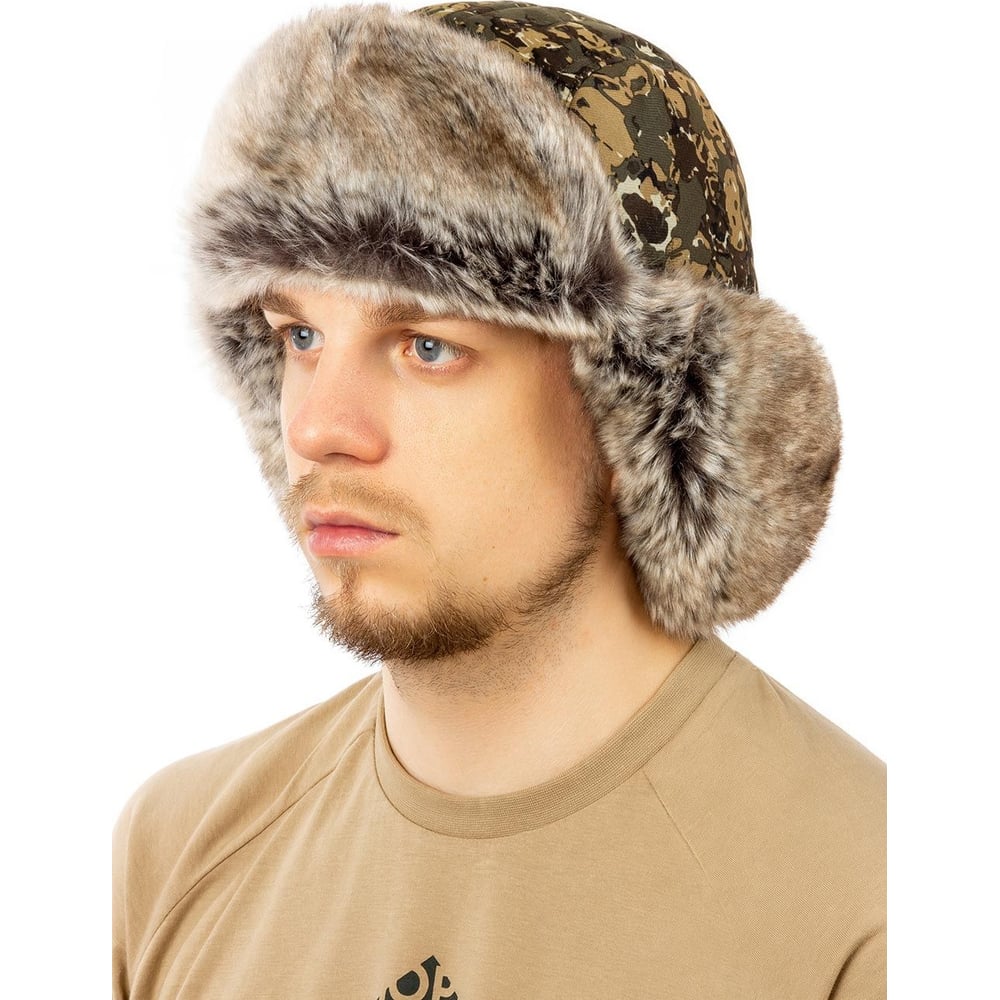 Изображение товара Мужская зимняя шапка-ушанка ORION Active Буран КМФ хаки