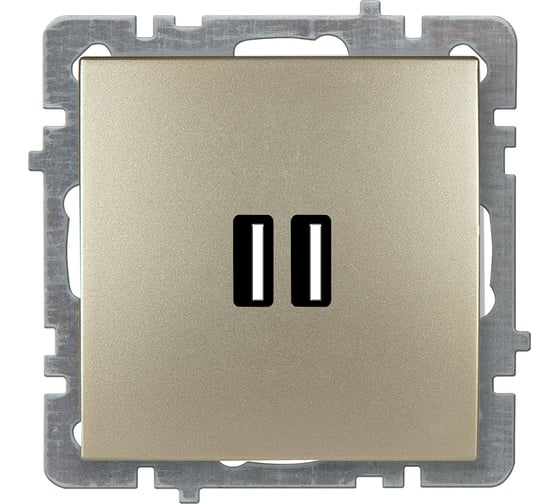 Изображение товара Механизм розетки NILSON USB TOURAN-ALEGRA-THOR, metallic, золото 24150481