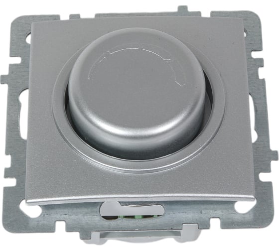 Изображение товара Механизм светорегулятора NILSON 1СП с подсветкой 1000Вт серебро Touran/Alegra metallic 24130453