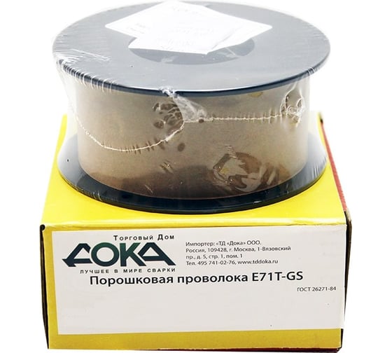 Изображение товара Проволока порошковая E-71T-GS (0,8 мм; 0,8 кг) Дока DK.5220.04097
