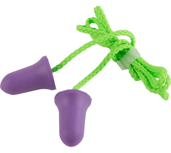 Изображение товара Беруши Jeta Safety из полиуретана с хлопковым шнурком, 37 дБ, форма колокольчик JEM-637-C