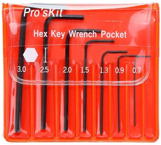 Изображение товара Набор ключей-шестигранников ProsKit 8PK-022 7шт., 0.7-3мм С00034339