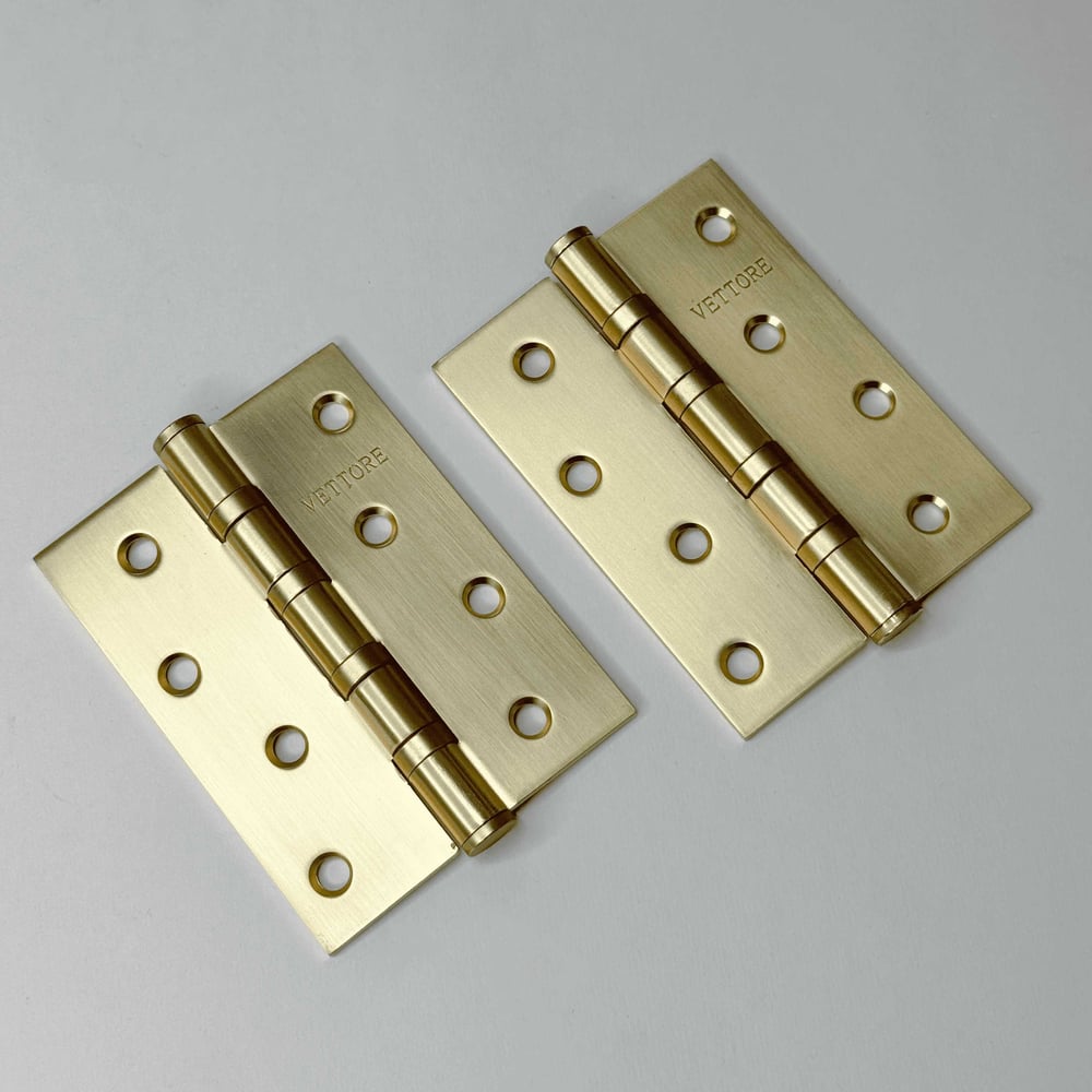 Изображение товара Дверная петля VETTORE 100×75×2.5-4BB SSG Сатинированное золото, 2шт 20641