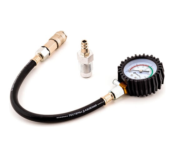 Изображение товара Дизельный компрессометр TopAuto манометр в резиновом чехле, блистер ПРО 11521