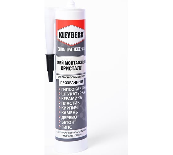 Изображение товара Клей монтажный KLEYBERG Кристалл картридж 0.28 л KB-KM-KRS