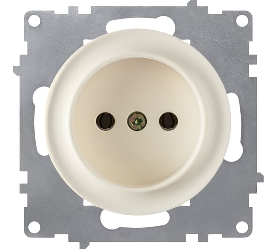 Изображение товара Розетка без заземления OneKeyElectro винтовые контакты, цвет бежевый 1E10301301 2172789