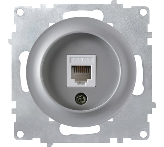 Изображение товара Телефонная розетка OneKeyElectro 1xRJ11, цвет серый 1E20601302 2172838