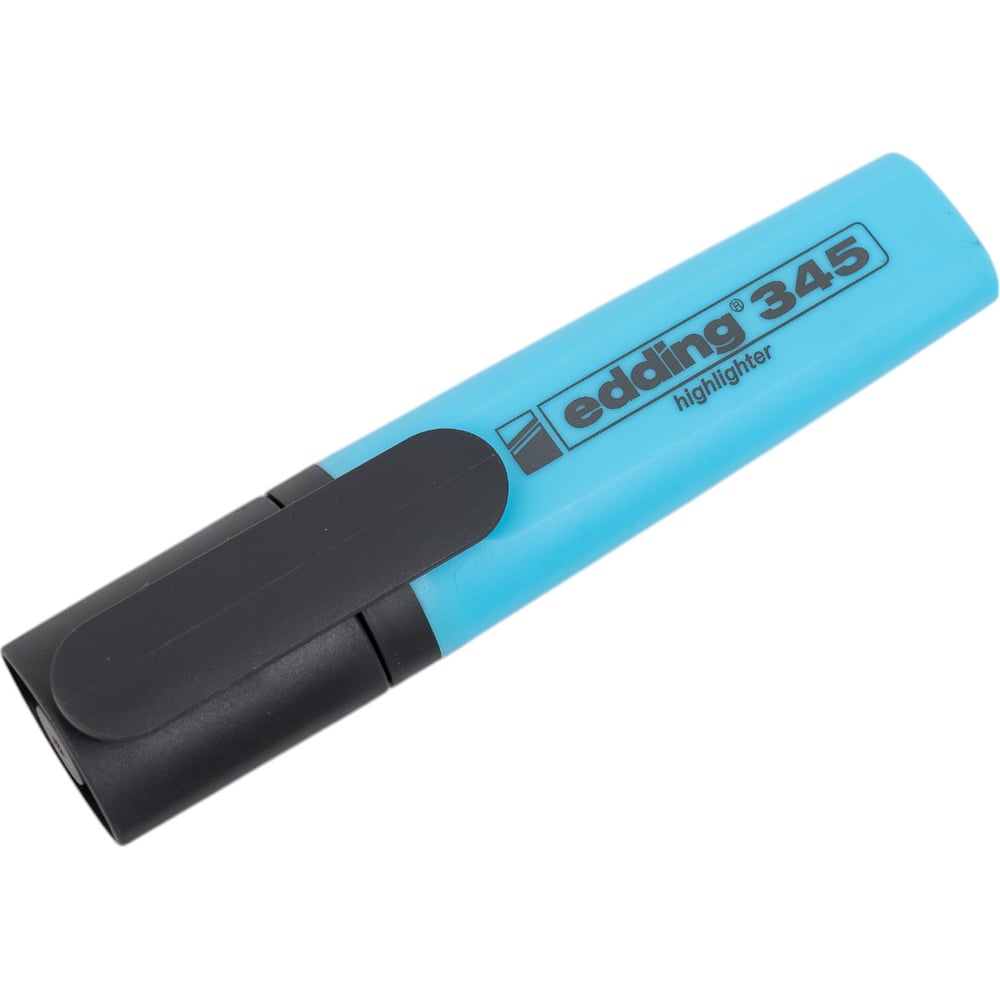 Изображение товара Заправляемый текстовыделитель с клиновидным наконечником Edding 2-5 мм голубой