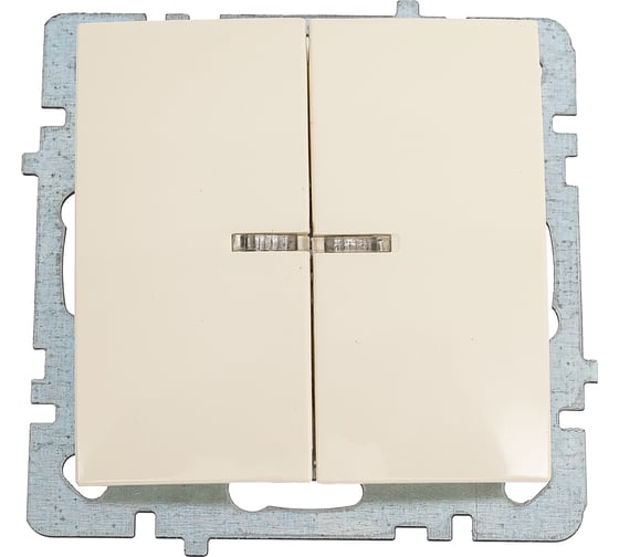 Изображение товара Выключатель Nilson 2-кл. СУ с подсветкой, TOURAN-ALEGRA-THOR, кремовый 24120404