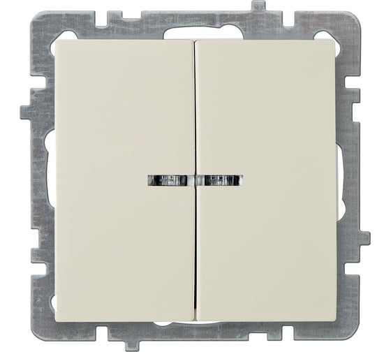 Изображение товара Выключатель Nilson 2-кл. СУ с подсветкой, TOURAN-ALEGRA-THOR, кремовый 24120404