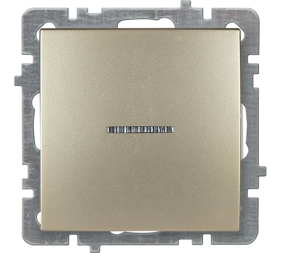 Изображение товара Механизм выключателя NILSON 1СП с подсветкой золото Touran/Alegra metallic 24150402