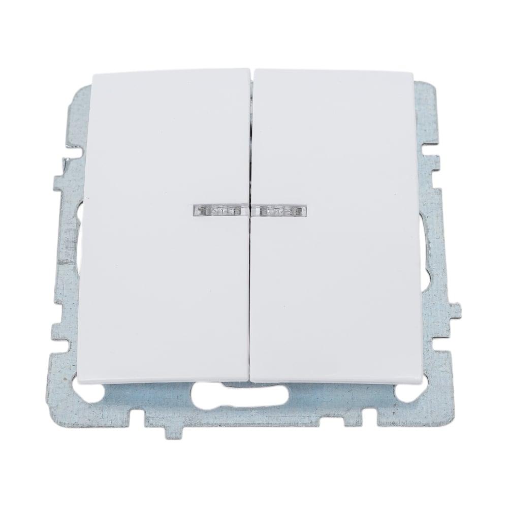 Изображение товара Выключатель Nilson 2-кл. СУ с подсветкой белый TOURAN-ALEGRA-THOR