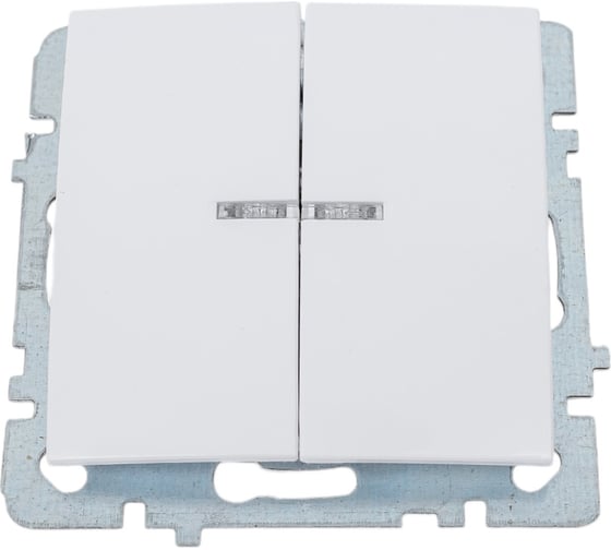 Изображение товара Выключатель Nilson 2-кл. СУ с подсветкой, TOURAN-ALEGRA-THOR, белый 24110404