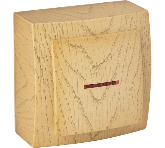 Изображение товара Выключатель NILSON 1ОП с подсветкой клен Themis wood 26281002