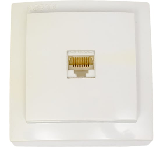 Изображение товара Розетка NILSON 1ОП комп белая Themis naturel 26111044