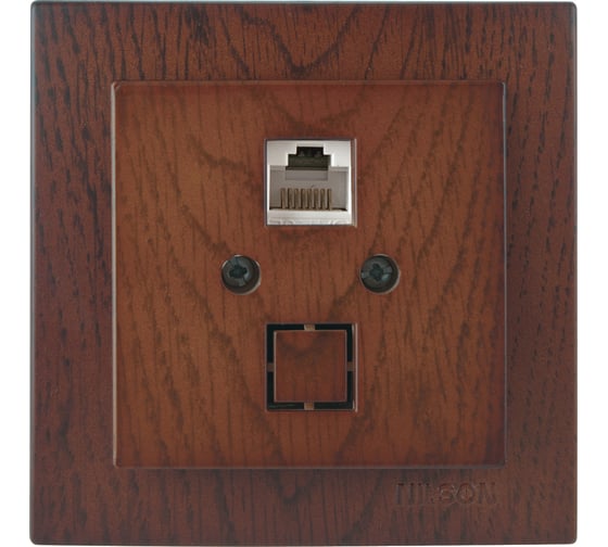 Изображение товара Розетка NILSON 1СП комп орех Touran wood 24271044