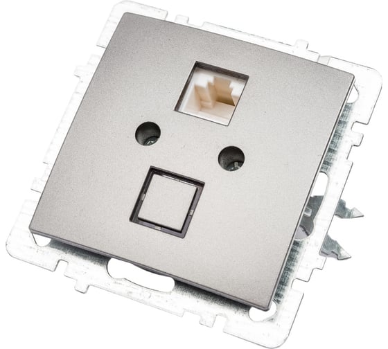 Изображение товара Механизм розетки NILSON 1СП комп антрацит Touran/Alegra metallic 24160444