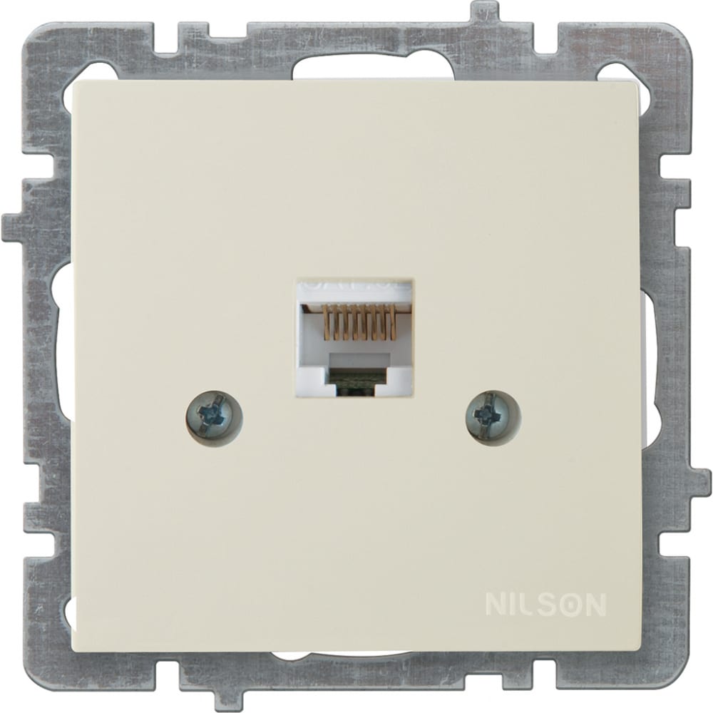 фото Компьютерная розетка nilson 1-местн. су rj45 cat5 , touran-alegra-thor, кремовый 24120444